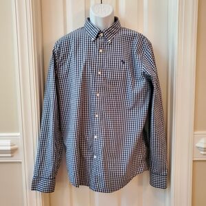 Abercrombie & Fitch Stretch Blue Checkered Button Down Shirt